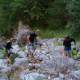 La risalita di uno dei torrenti del Mis per andare alle cascate