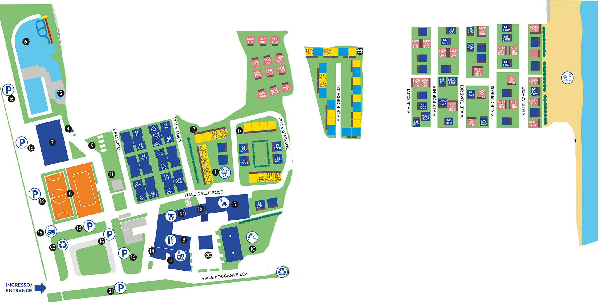 mappa bungalow